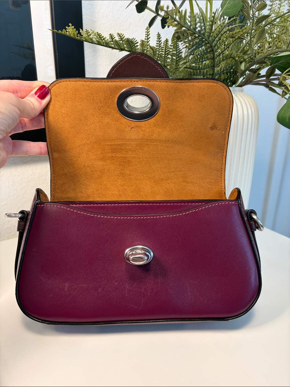Coach Brie Leather Crossbody Bag - Picture 11 of 14